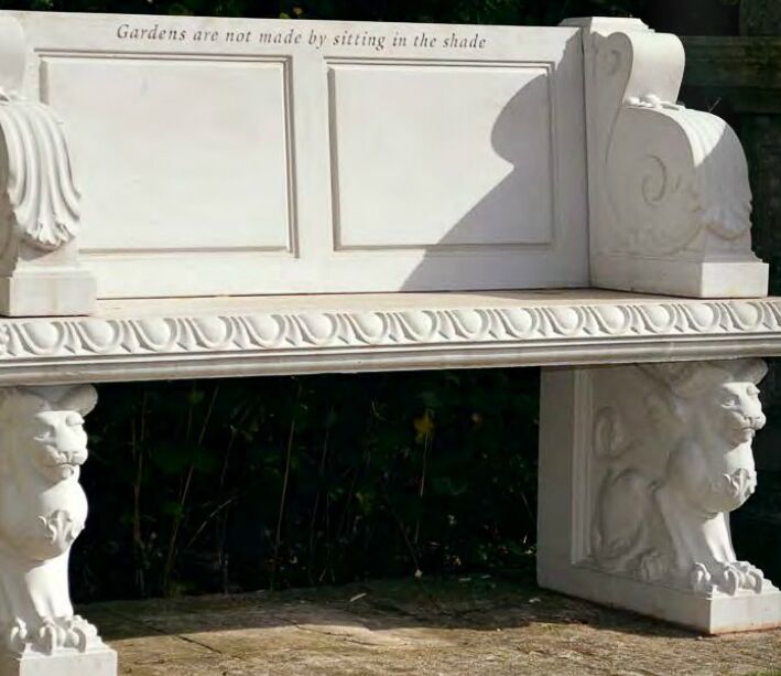  Garten Steinbank Mit Lehne - Raynham Hall