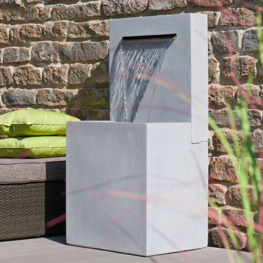  Garten Wandbrunnen Aus Polystone In Zement Optik - Esterossa