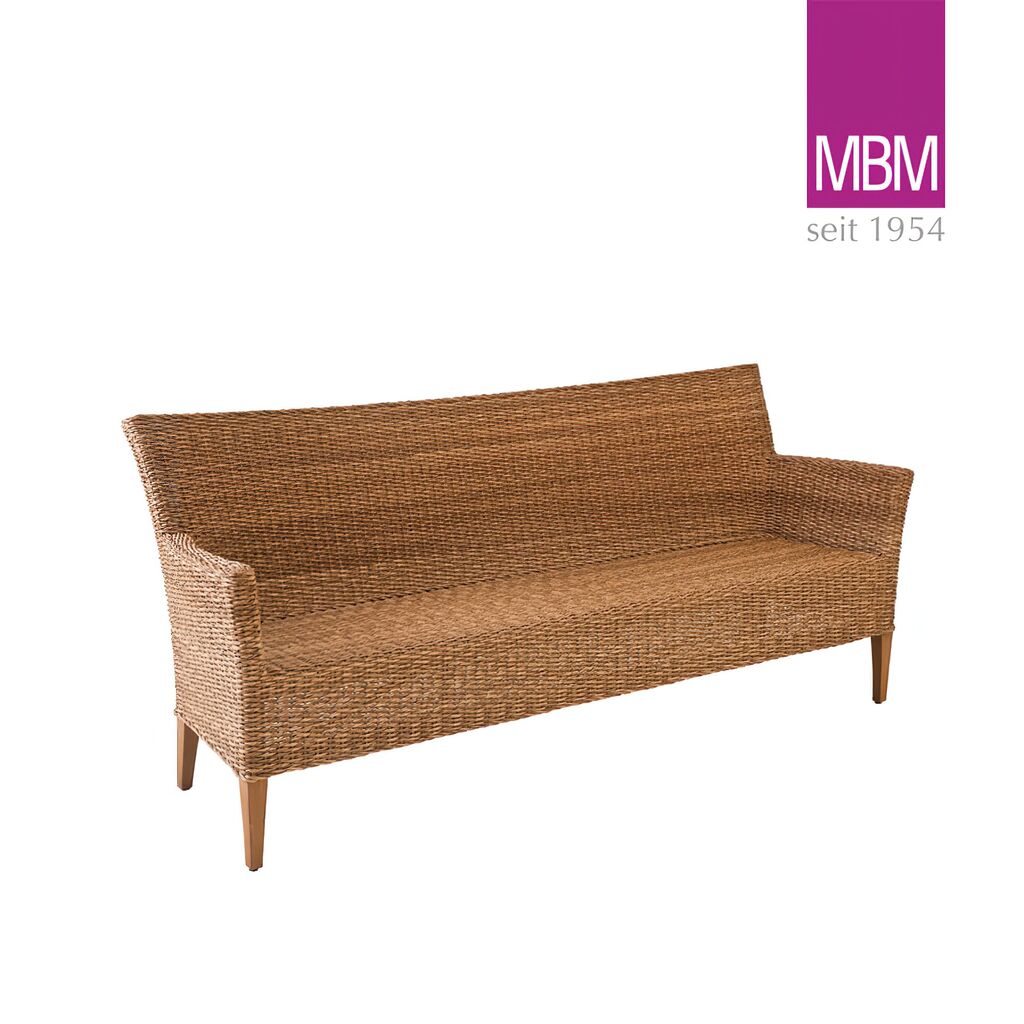  Gartenbank 3 Sitzer - Von MBM - Alu, Geflecht & Resysta - Braun - Gartenbank Madrigal