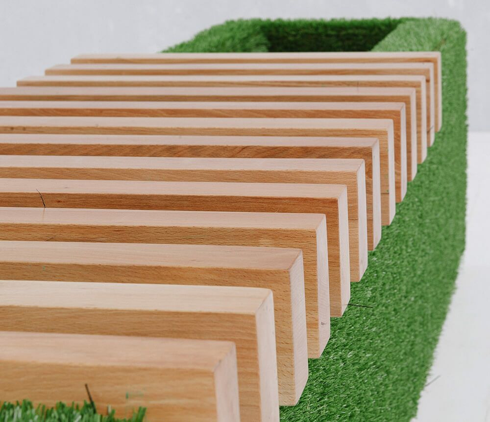  Gartenbank Mit Kasten - Holz, GFK & Kunstrasen - Grün - Feodor