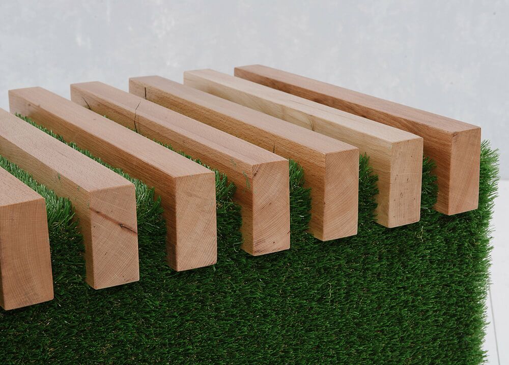  Gartenbank Mit Kasten - Holz, GFK & Kunstrasen - Grün - Feodor