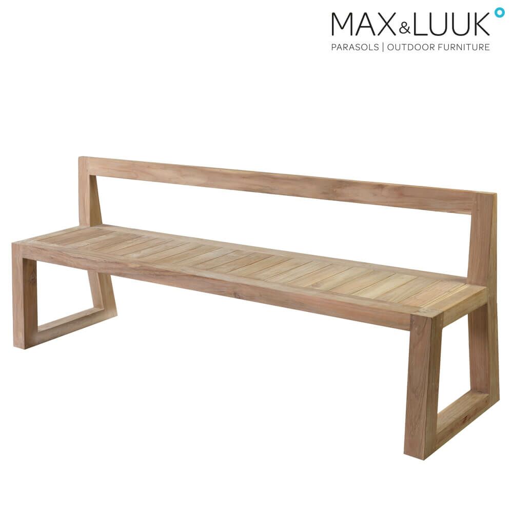  Gartenbank Mit Rückenlehne - Teakholz - Modern - Max&Luuk - Mason Gartenbank