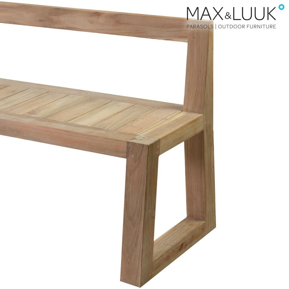  Gartenbank Mit Rückenlehne - Teakholz - Modern - Max&Luuk - Mason Gartenbank