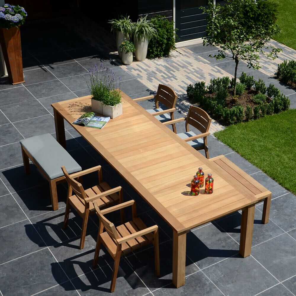  Gartenbank Ohne Arm- & Rückenlehne - Teakholz - Lucy Sitzbank