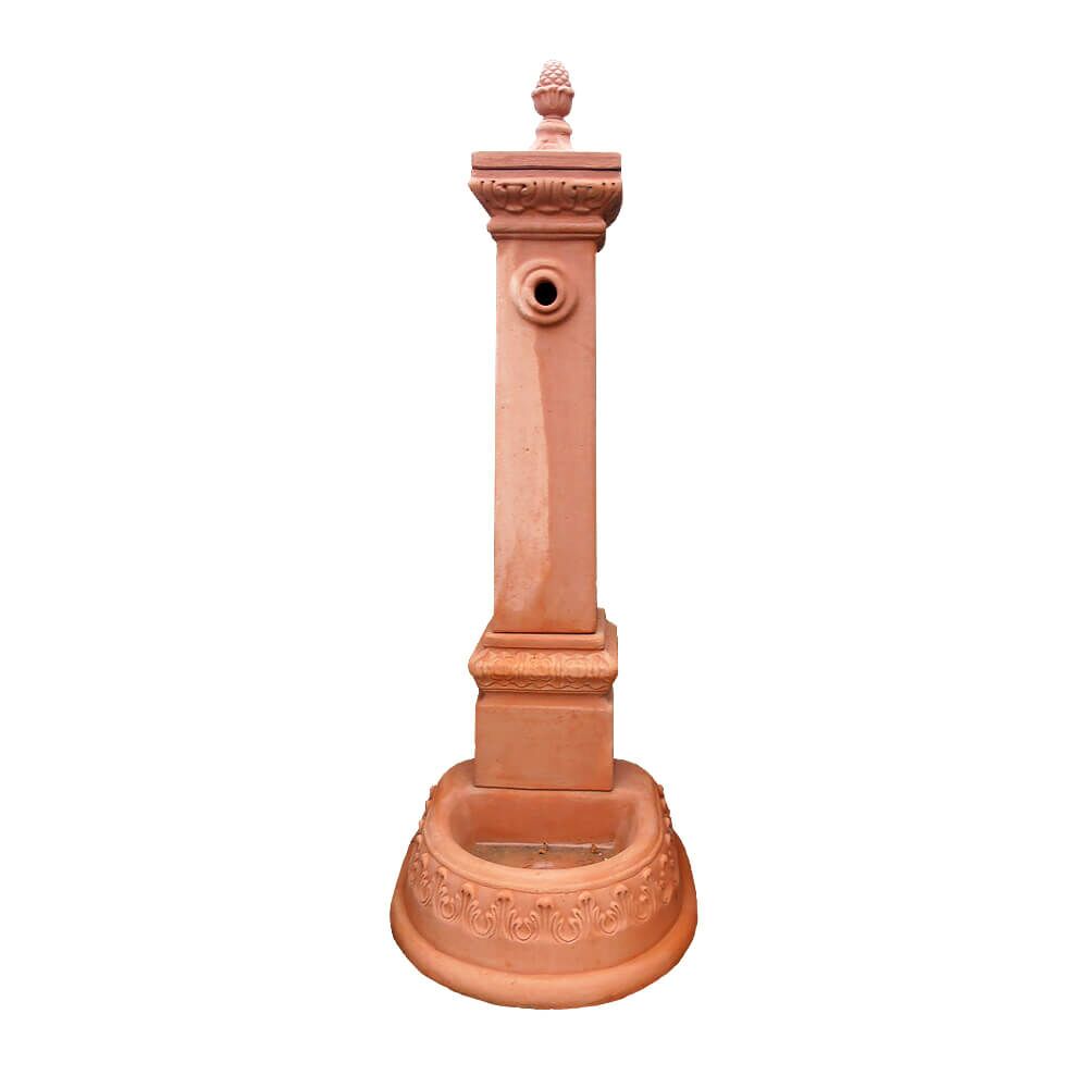  Gartenbrunnen Aus Terrakotta Mit Säule - Silvestro