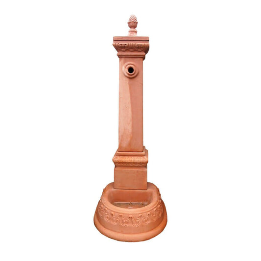  Gartenbrunnen Aus Terrakotta Mit Säule - Silvestro