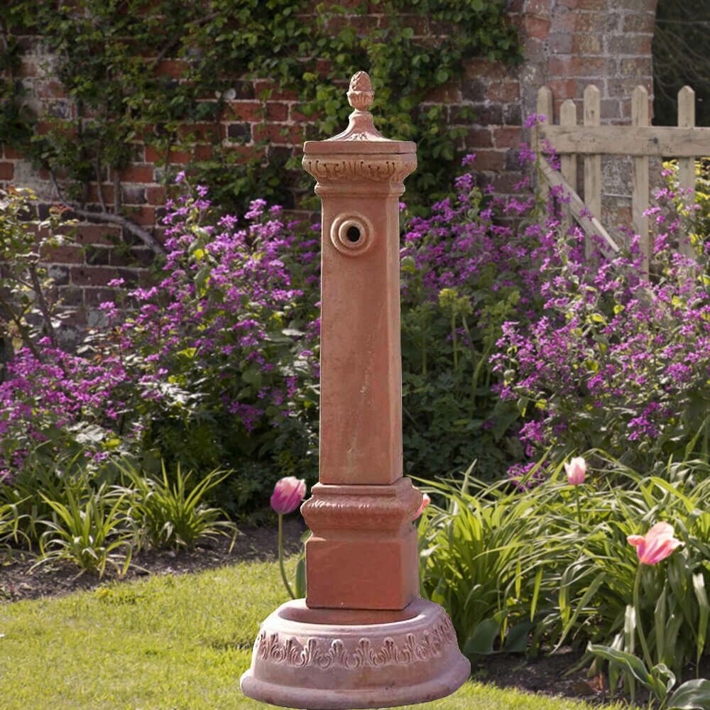  Gartenbrunnen Aus Terrakotta Mit Säule - Silvestro