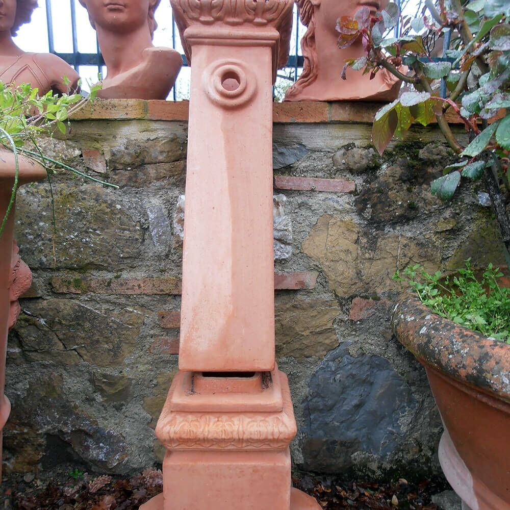  Gartenbrunnen Aus Terrakotta Mit Säule - Silvestro