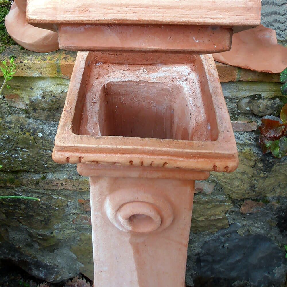  Gartenbrunnen Aus Terrakotta Mit Säule - Silvestro