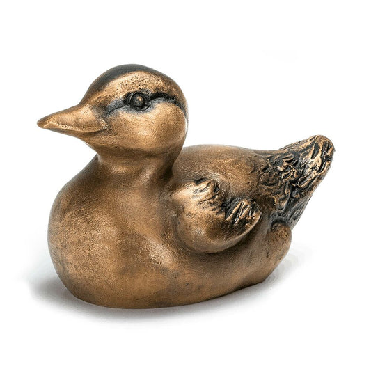  Gartenfigur Ente Küken Aus Wetterfester Bronze - Entenküken