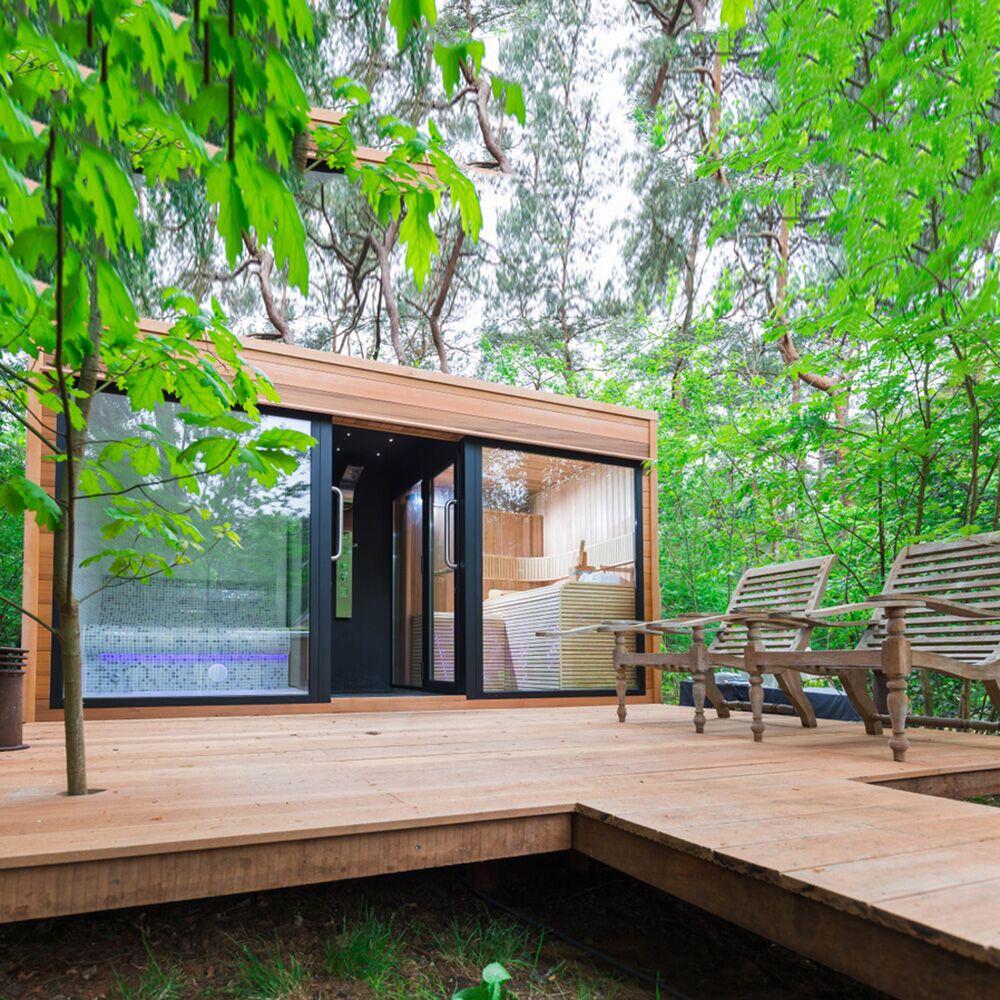  Gartenhaus Kombination Aus Sauna, Dampfbad Und Dusche - Individualisierbar - Isis