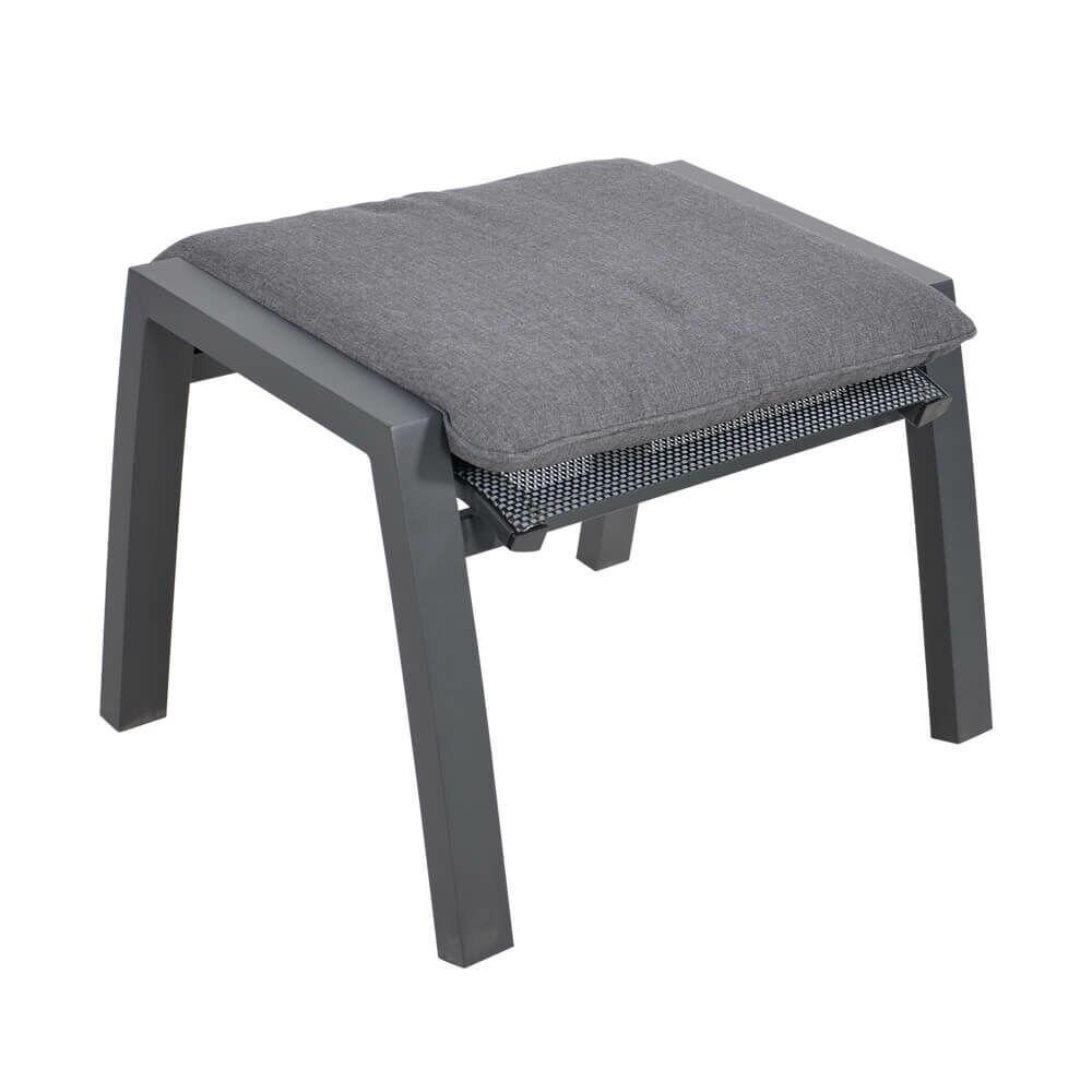  Gartenhocker Dunkelgrau Aus Aluminium - Hocker Omare