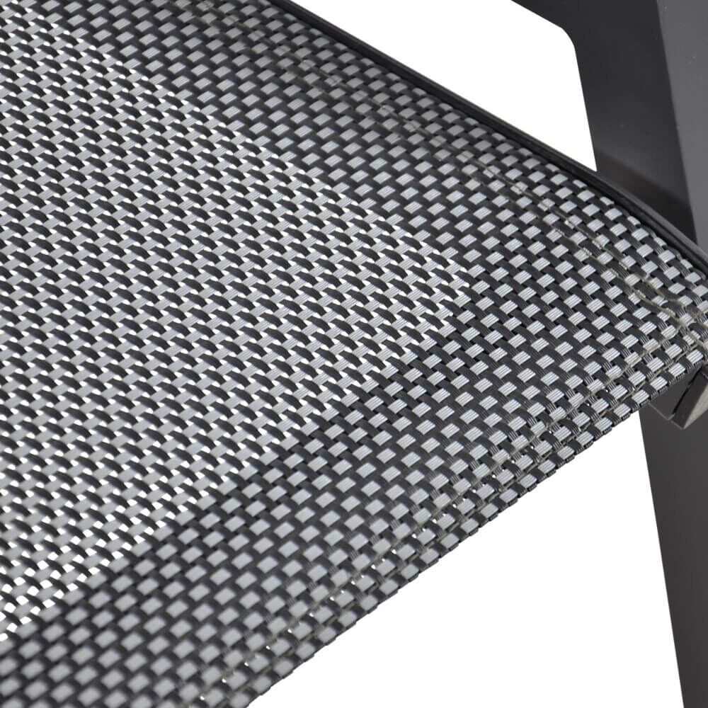  Gartenhocker Dunkelgrau Aus Aluminium - Hocker Omare