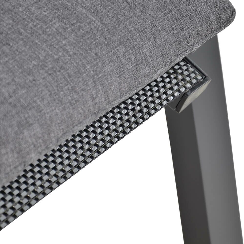  Gartenhocker Dunkelgrau Aus Aluminium - Hocker Omare