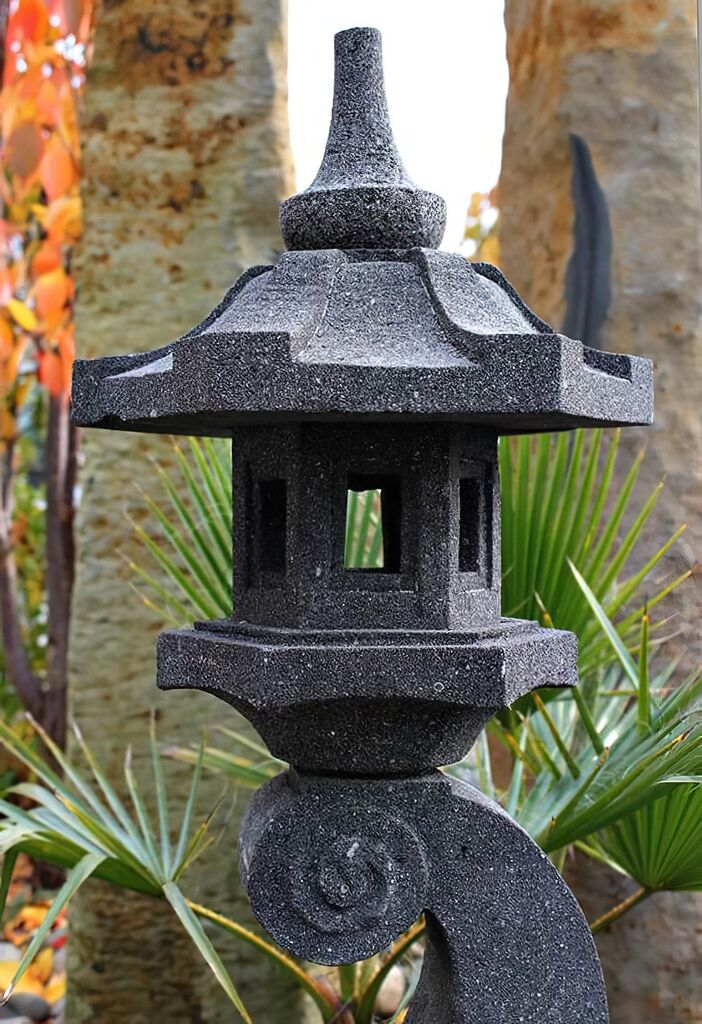  Gartenlaterne Mit Vogelbad Naturstein - Hadano
