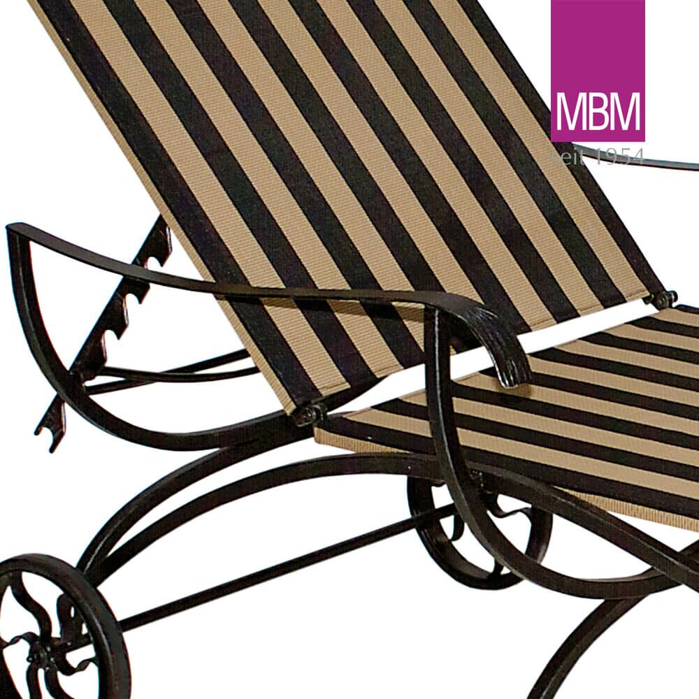  Gartenliege Mit Rollen - MBM - Metall/Eisen & Outdoorgewebe - Liege Medici