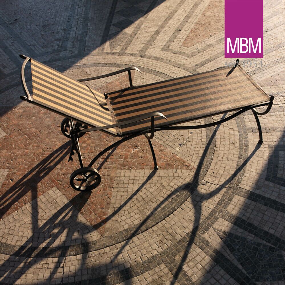  Gartenliege Mit Rollen - MBM - Metall/Eisen & Outdoorgewebe - Liege Medici