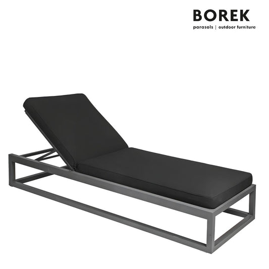  Gartenliege Von Borek - Aluminium - Dunkel Grau - Calcara Liege