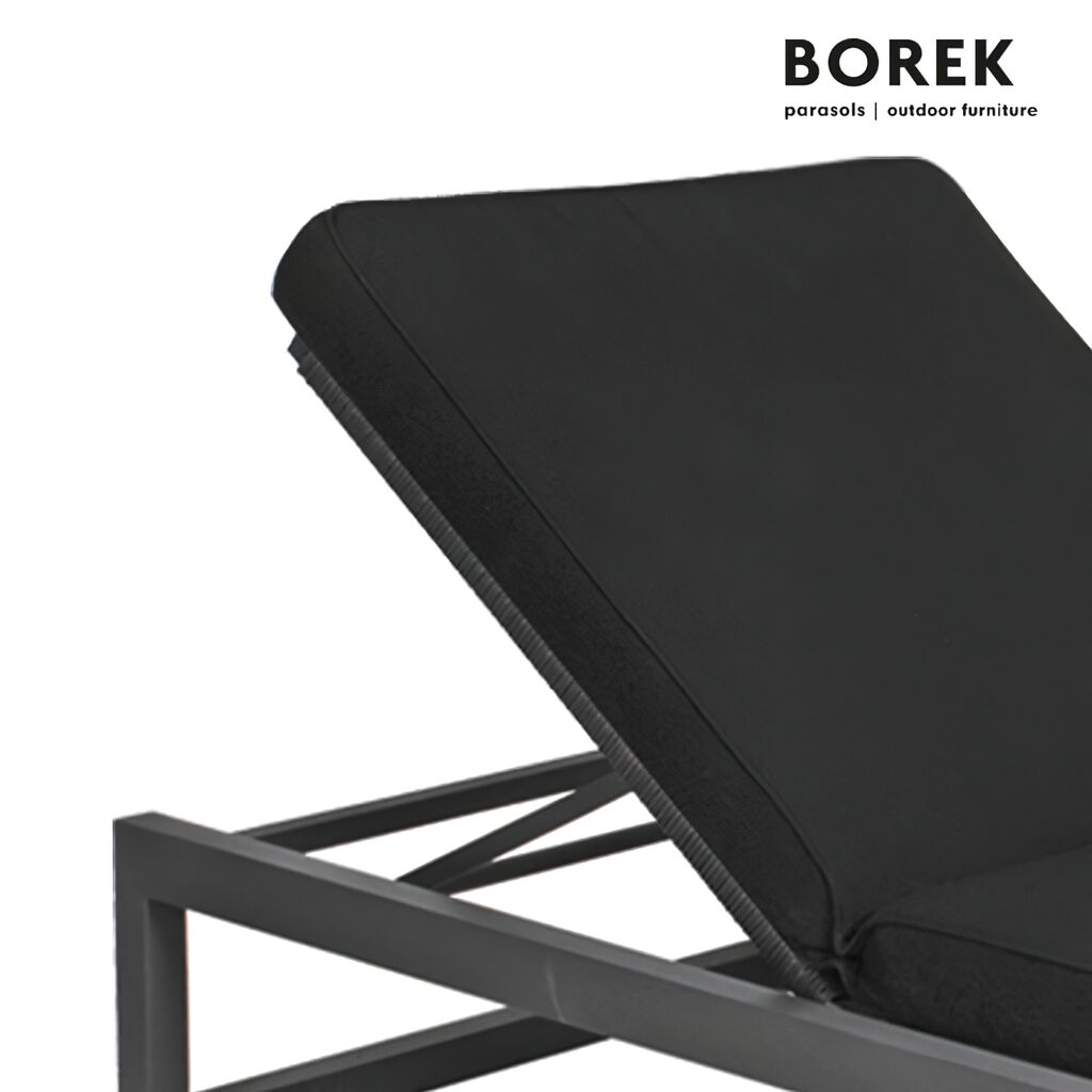  Gartenliege Von Borek - Aluminium - Dunkel Grau - Calcara Liege