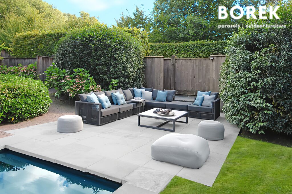  Gartenlounge Modul Ecke Von Borek - Aluminium - Mit Kissen - Beige - Lincoln Eck- Sitzmodul