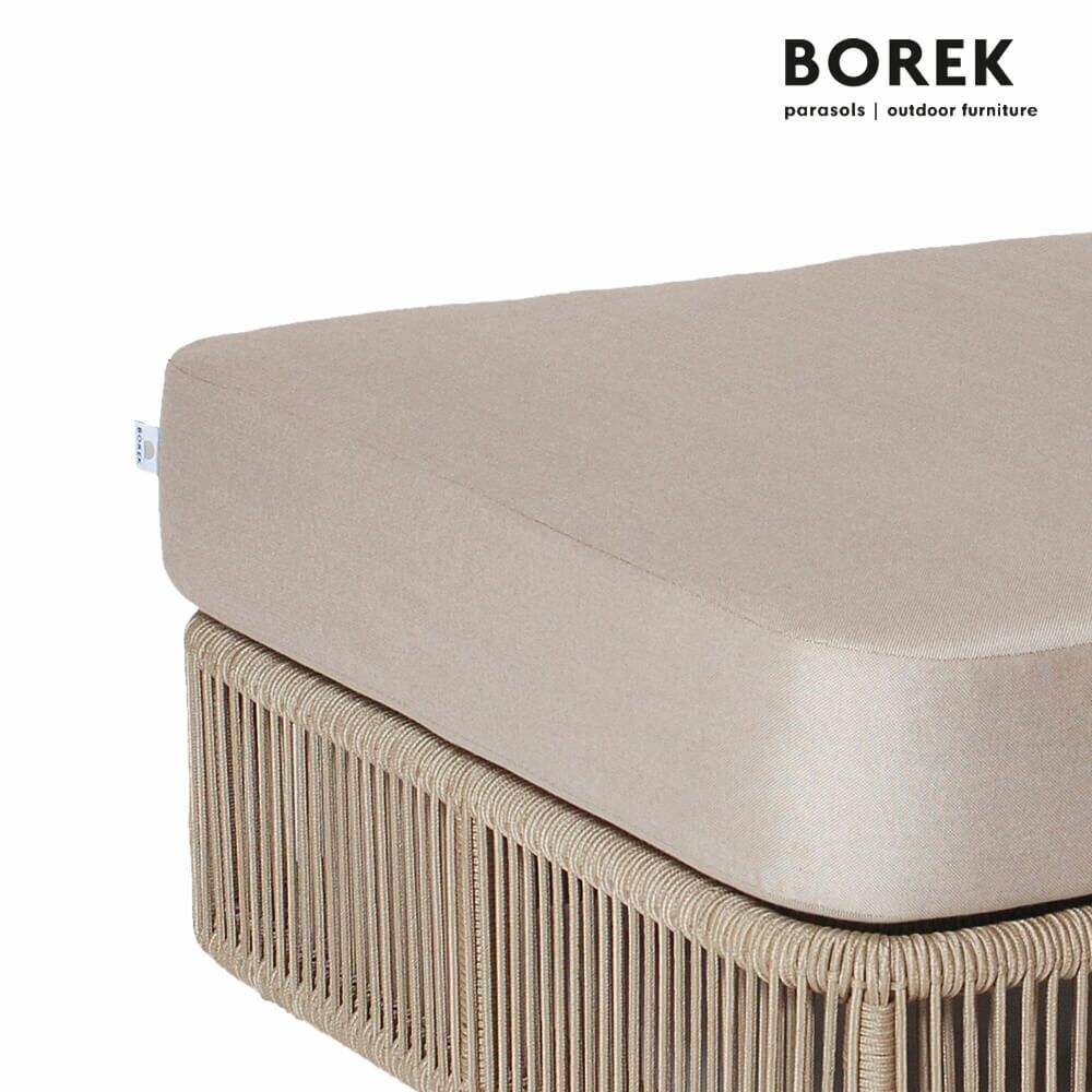  Gartenlounge Modul Hocker Von Borek - Aluminium - Mit Kissen - Beige - Lincoln Sitzinsel