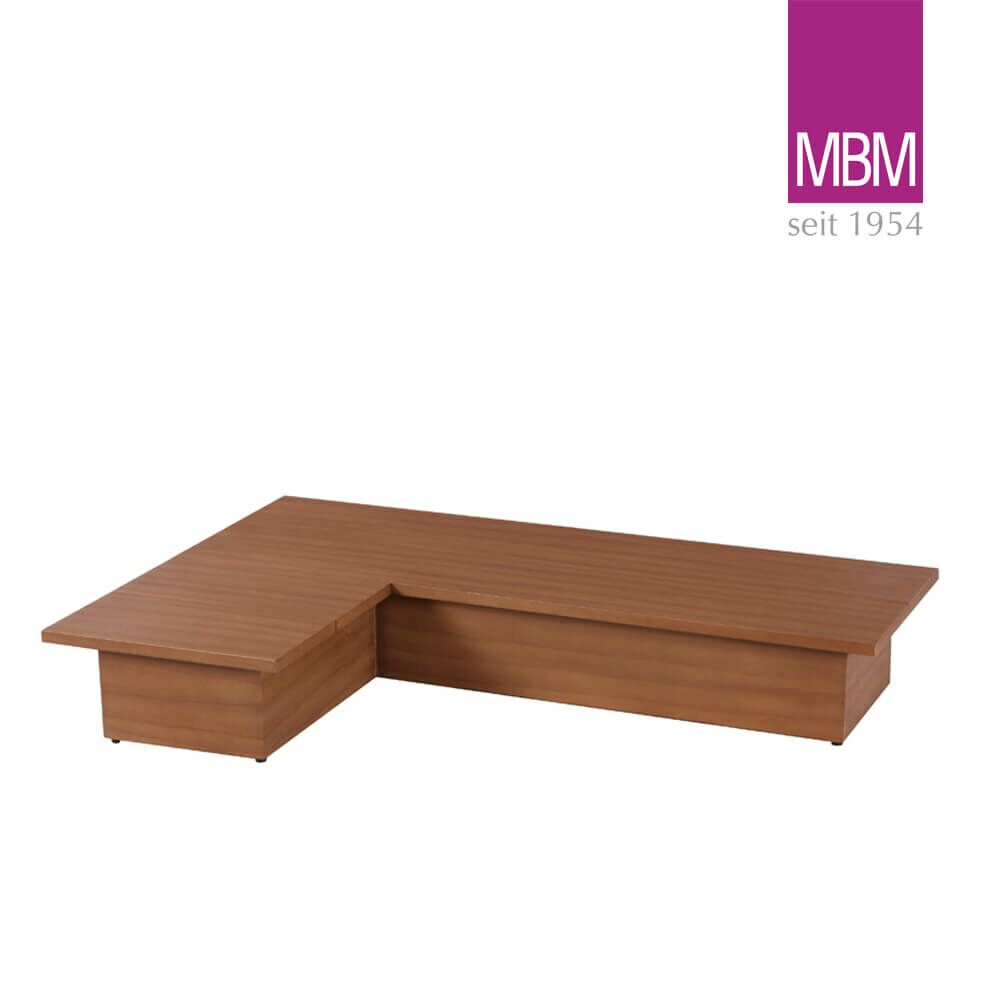  Gartenlounge Tisch Für Ecke In L-Form - Von MBM - Resysta Holzoptik - Braun - La Villa Loungetisch