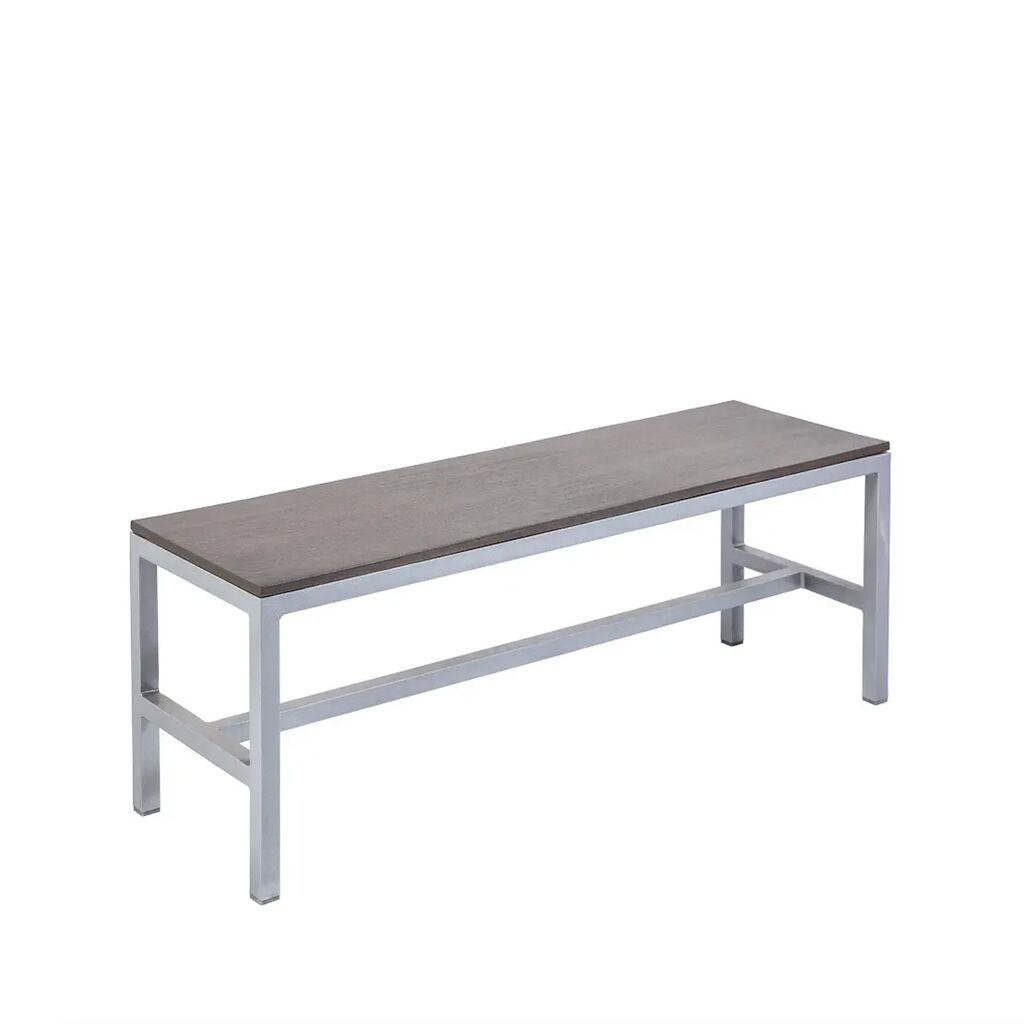 Gartenmöbel Set Aus Aluminium & Resysta - MBM - Gartentisch & 2 Bänke - Dice Dining Set