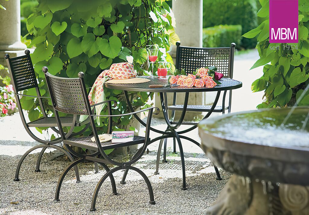  Gartensessel Aus Metall - MBM - Eisen - Schwarz - Sessel Romeo