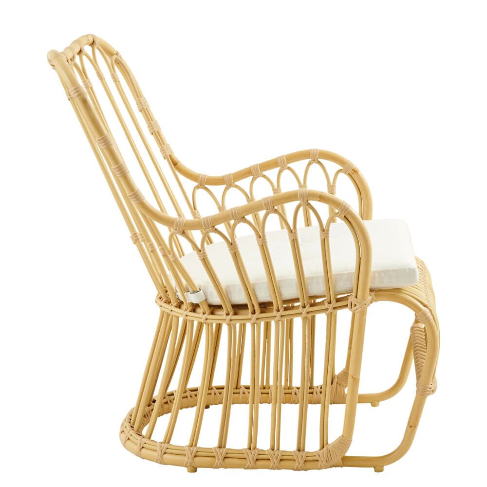  Gartensessel Für Die Lounge Aus Alu Rattan In Der Farbe Hellbraun - Gartensessel Fillip