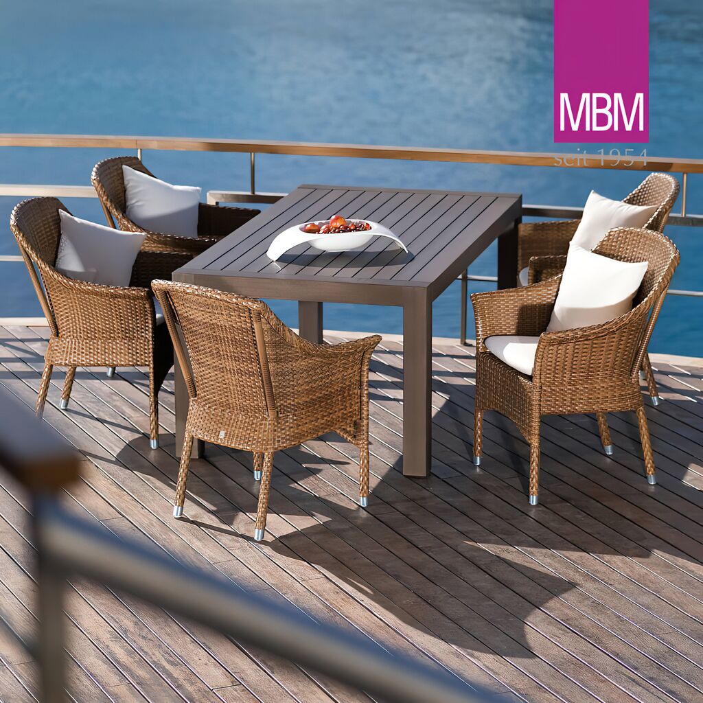  Gartensessel Stapelbar Von MBM - Alu & Geflecht - Braun - Sessel Balou