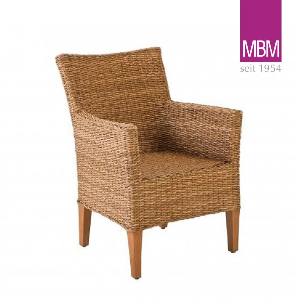  Gartensessel - Von MBM - Alu, Geflecht Polyrattan & Resysta - Braun - Sessel Madrigal