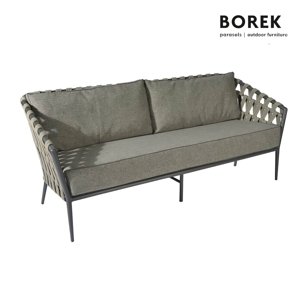  Gartensofa Mit Auflagen - Grau - Rope-Optik - Sofa Tavira
