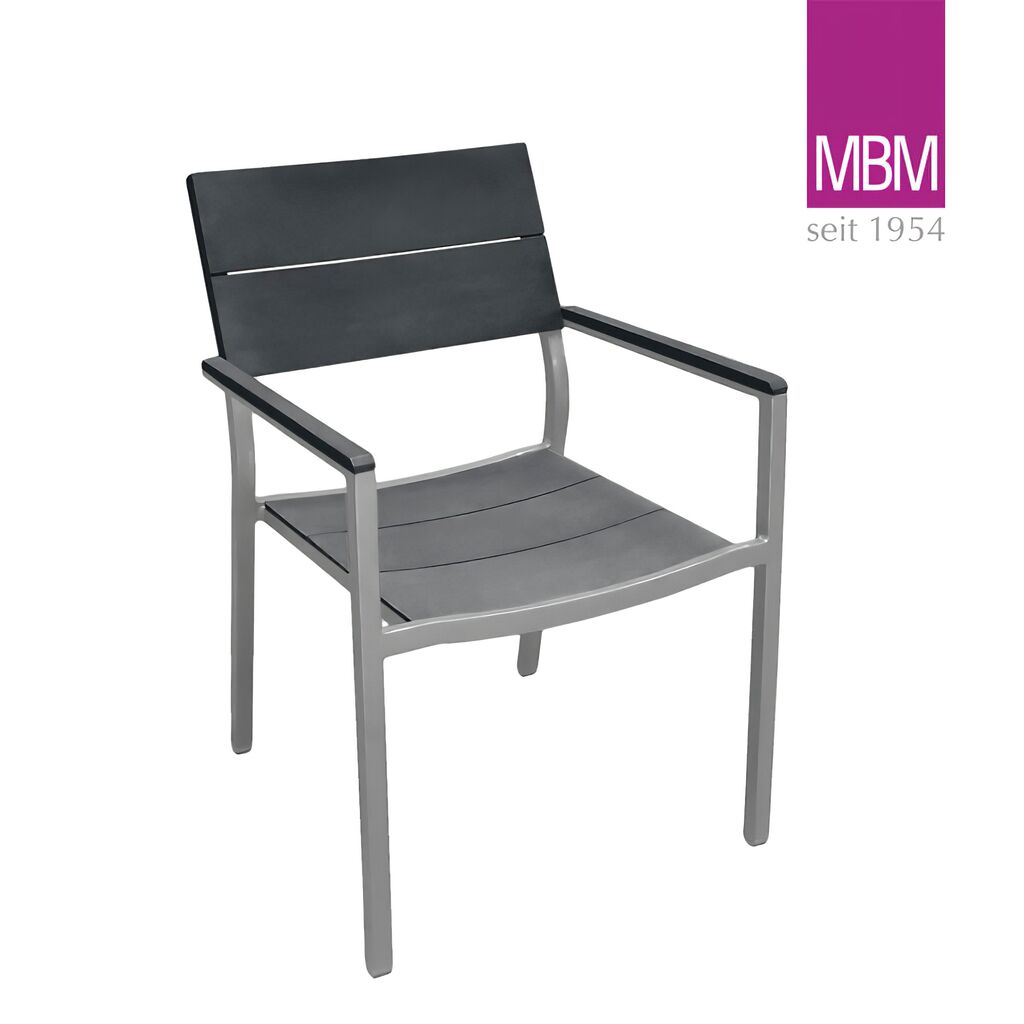  Gartenstuhl Mit Armlehnen - MBM - Metall & Resysta - Modern - Sessel Brisbane