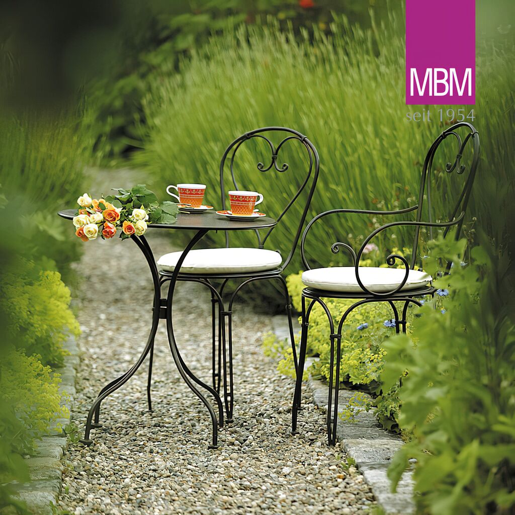  Gartenstuhl Schmiedeeisen Von MBM - Landhaus Stil - Stapelbar - Stuhl Boulevard