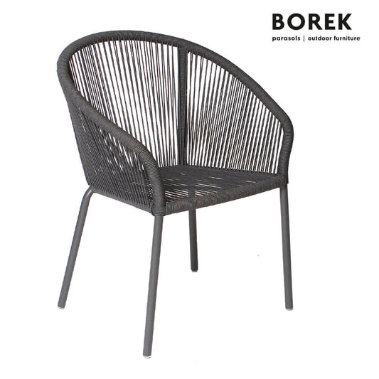  Gartenstuhl Von Borek - Aluminium - Dunkel Grau - Colette Stuhl
