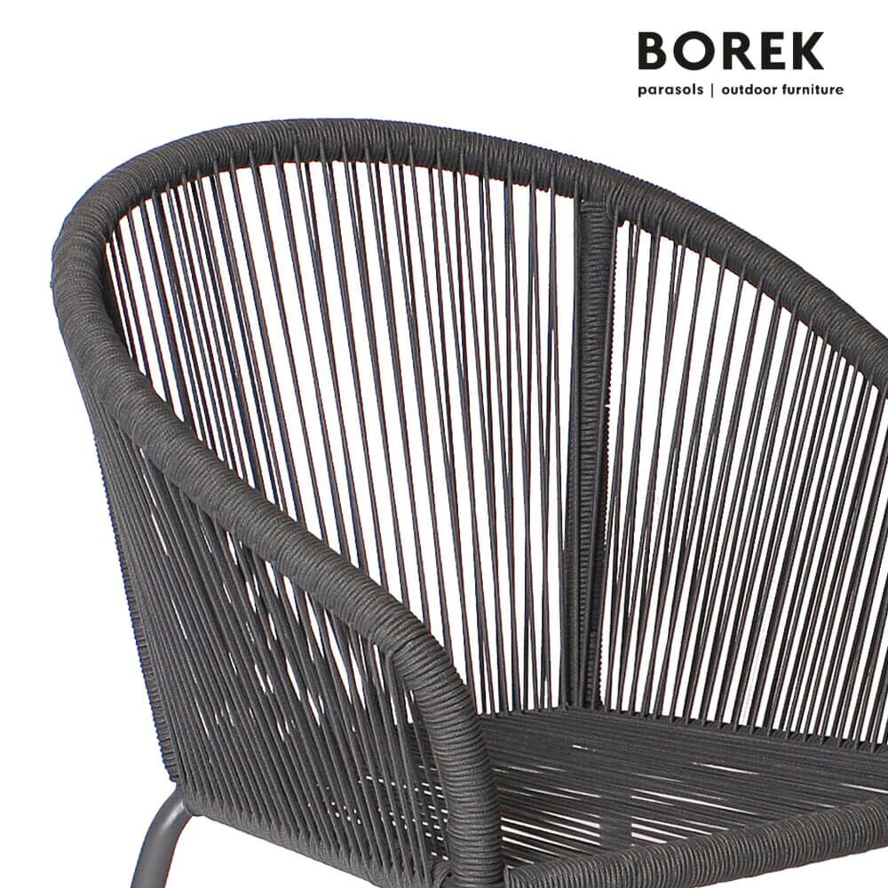  Gartenstuhl Von Borek - Aluminium - Dunkel Grau - Colette Stuhl