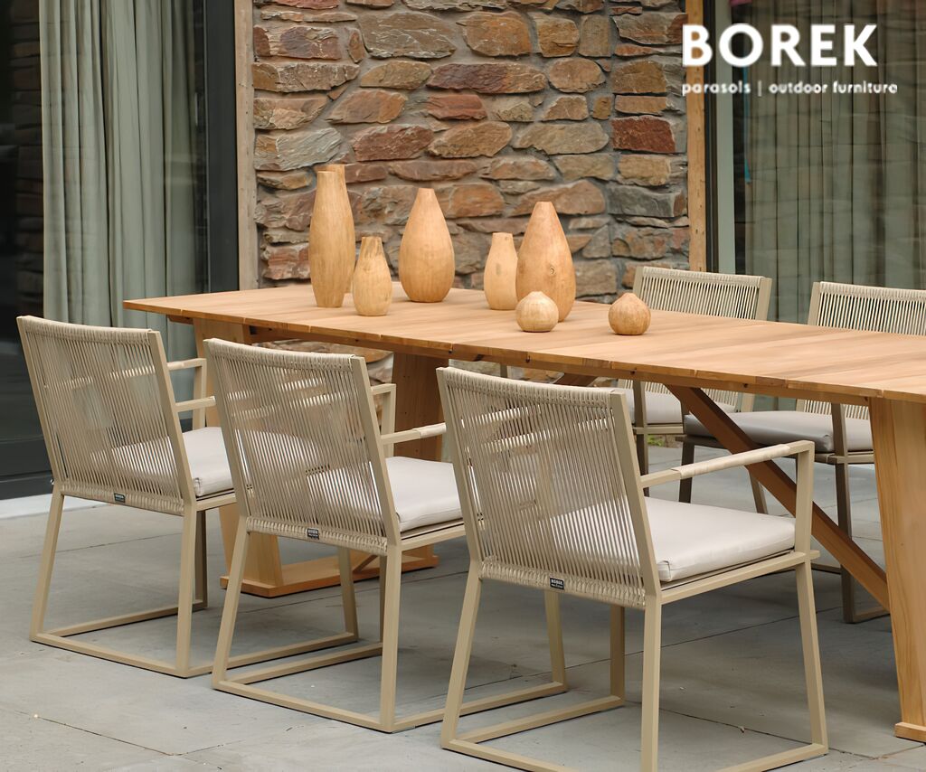  Gartenstuhl Von Borek - Modern - Aluminium - Beige - Lincoln Stuhl