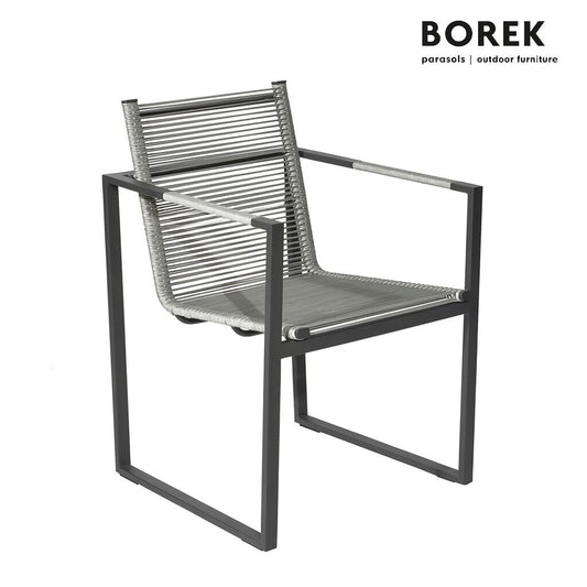  Gartenstuhl Von Borek - Modern - Aluminium - Grau - Andria Gartenstuhl