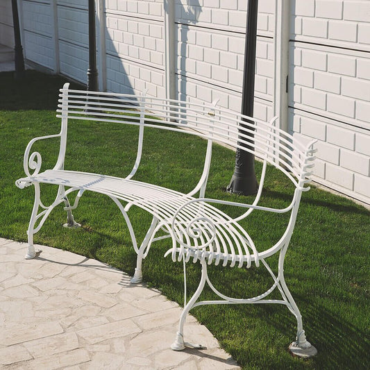  Gebogene Eisen Gartenbank Im Antiken Design - Gauvain
