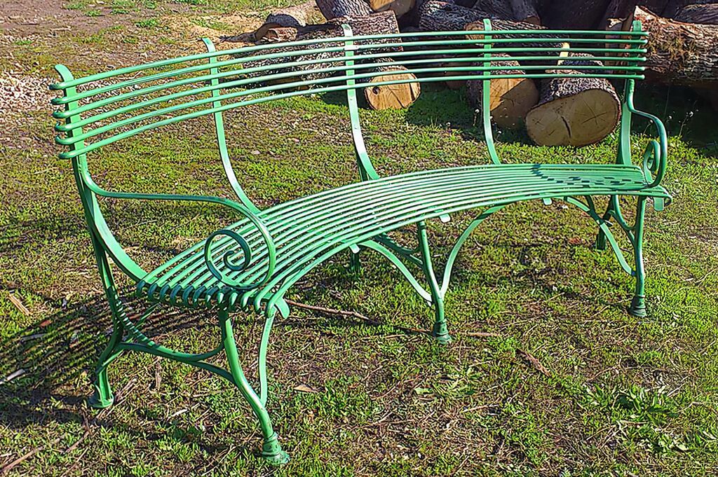  Gebogene Eisen Gartenbank Im Antiken Design - Gauvain
