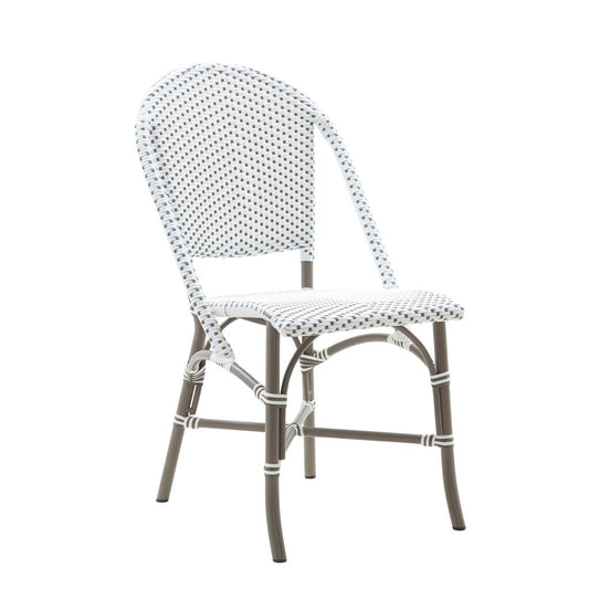  Geflechtstuhl Für Den Garten Mit Aluminium Gestell - Stapelbar - Gartenstuhl Risa
