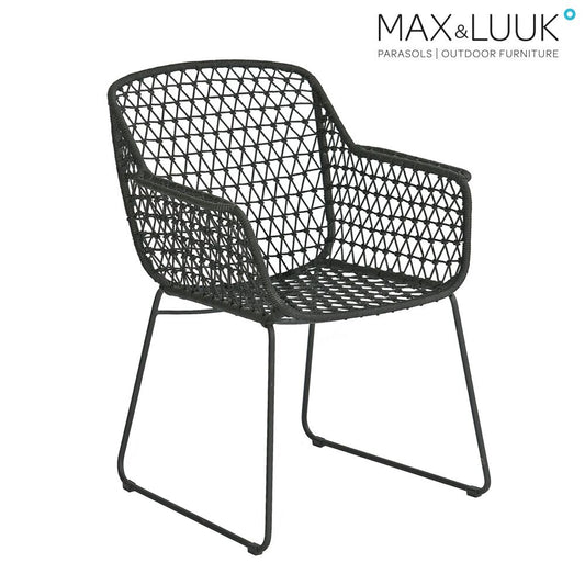  Geflochtener Gartensessel Aus Stahl Mit Armlehnen Von Max & Luuk - Austin Stuhl