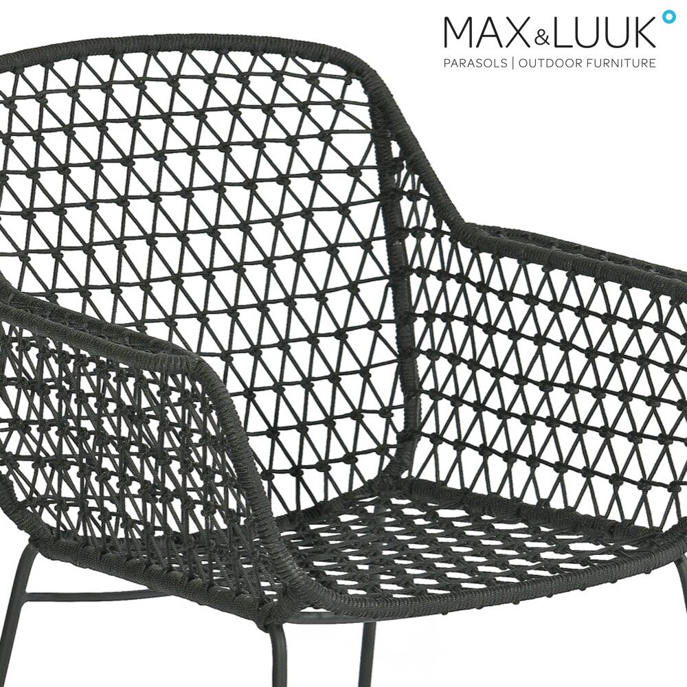  Geflochtener Gartensessel Aus Stahl Mit Armlehnen Von Max & Luuk - Austin Stuhl