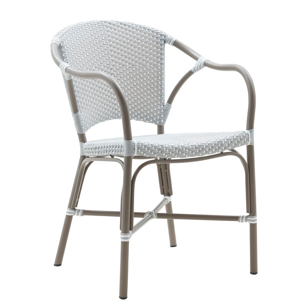  Geflochtener Outdoorsessel Zum Stapeln Aus Aluminium - Gartensessel Peder