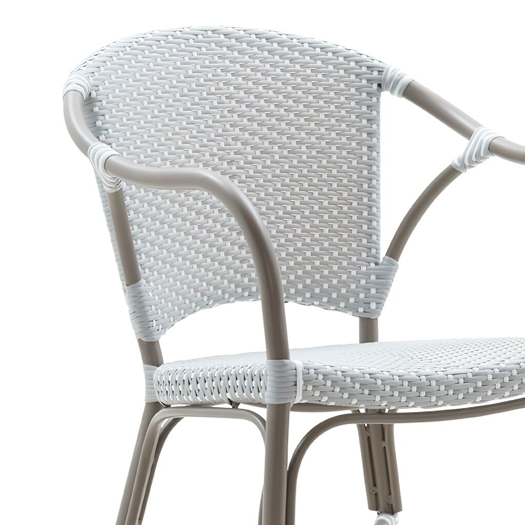  Geflochtener Outdoorsessel Zum Stapeln Aus Aluminium - Gartensessel Peder