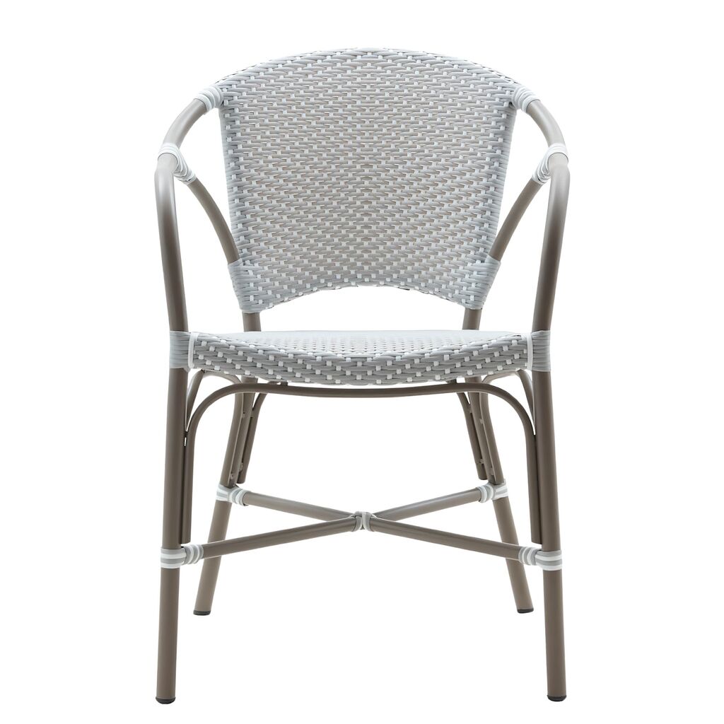  Geflochtener Outdoorsessel Zum Stapeln Aus Aluminium - Gartensessel Peder