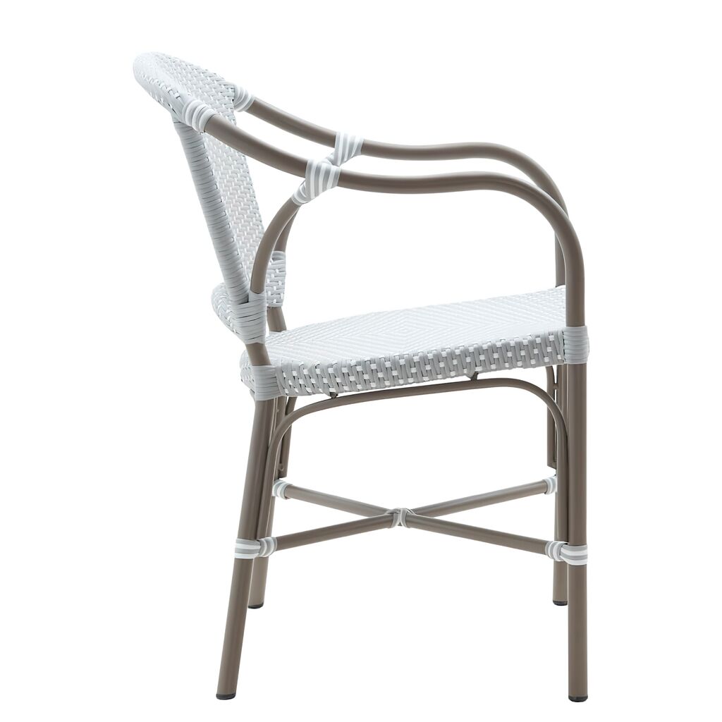  Geflochtener Outdoorsessel Zum Stapeln Aus Aluminium - Gartensessel Peder