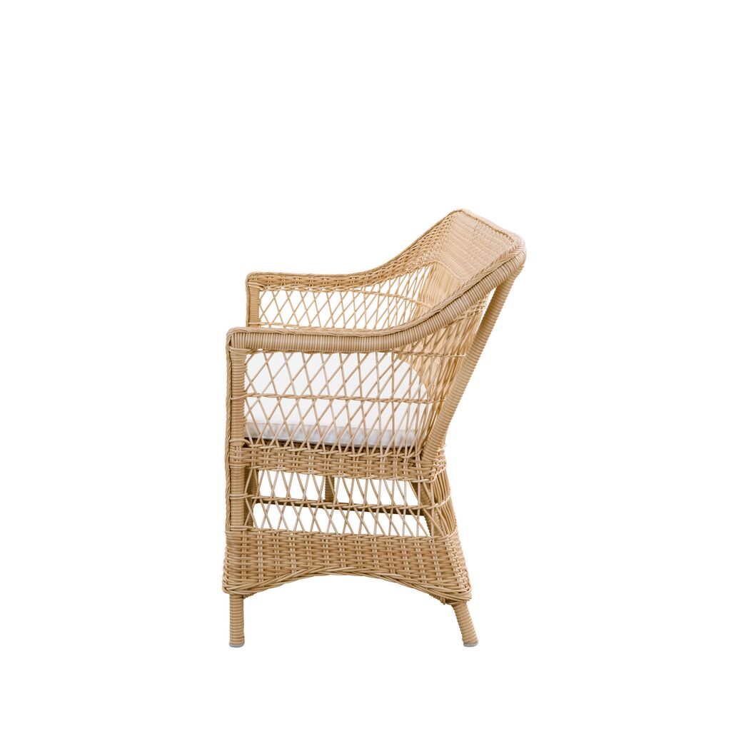  Geflochtenes Garten Loungesofa Für Drei Personen Aus Aluminium Und Wetterfestem Rattan - 3-Sitzer Hedda
