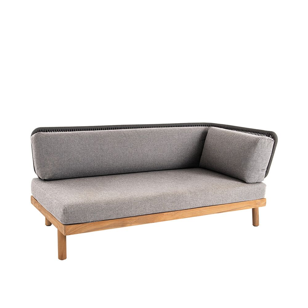  Gepolsterte Teakholz Loungebank Mit Armlehne - Claire Loungebank