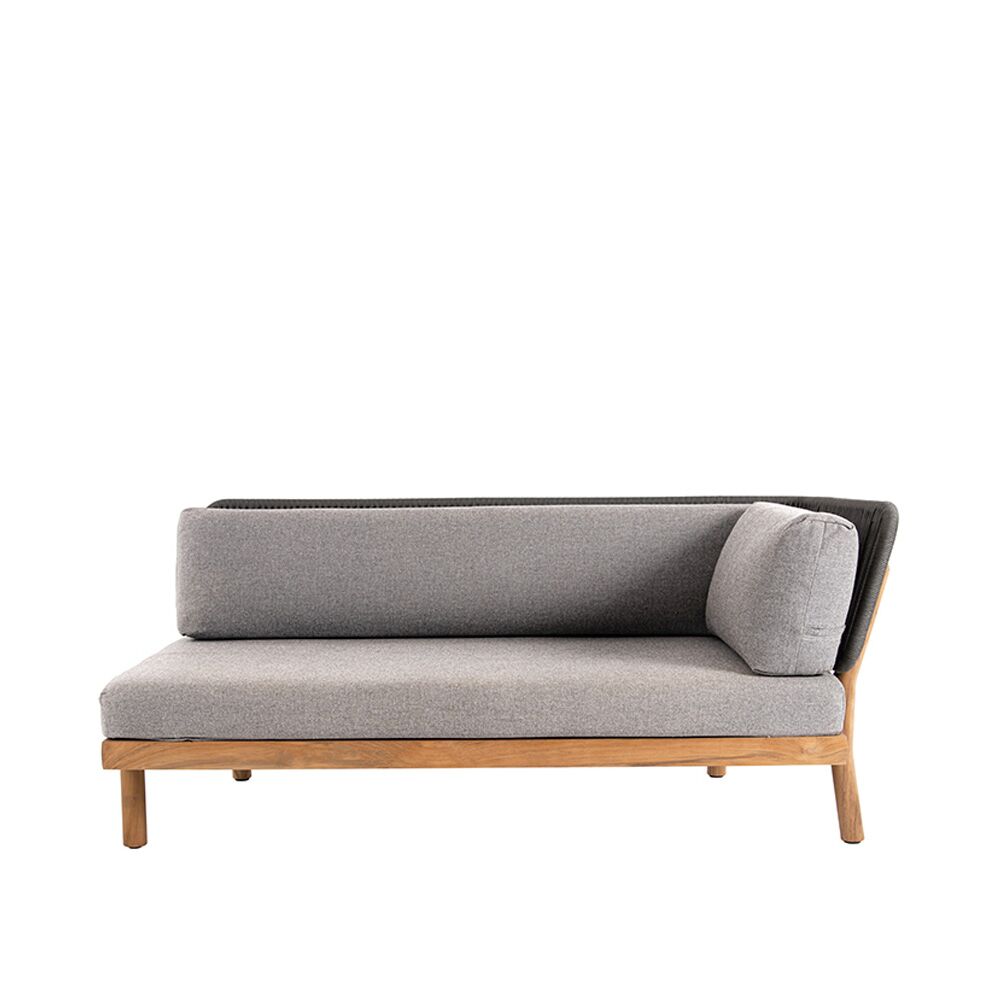  Gepolsterte Teakholz Loungebank Mit Armlehne - Claire Loungebank